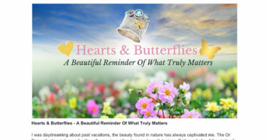 Hearts and butterflies a reminder of what truly matters
